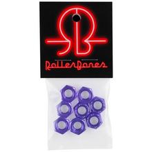 ROLLERBONES AXLE NUTS - 8mm pack of 8 Purple