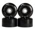 Rookie Quad Wheels LED Flash inc Abec 7 bearings bLACK pack of 4 - thumbnail image 1